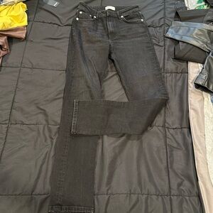 Black straight leg jeans